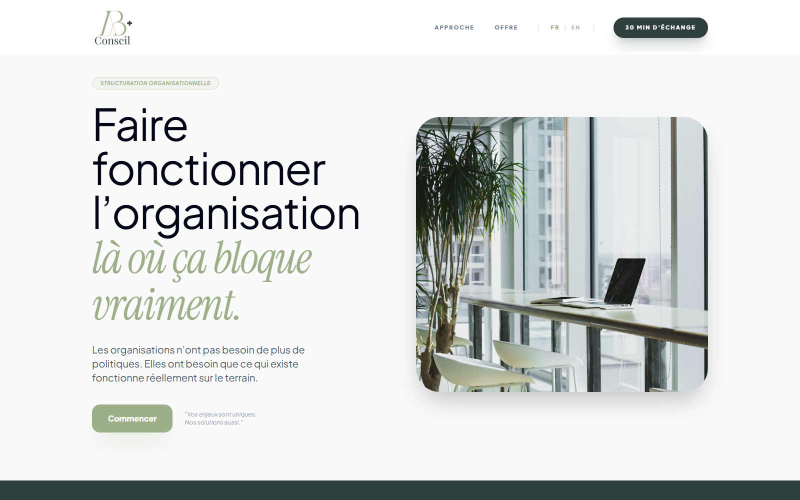 AB+ Conseil website screenshot